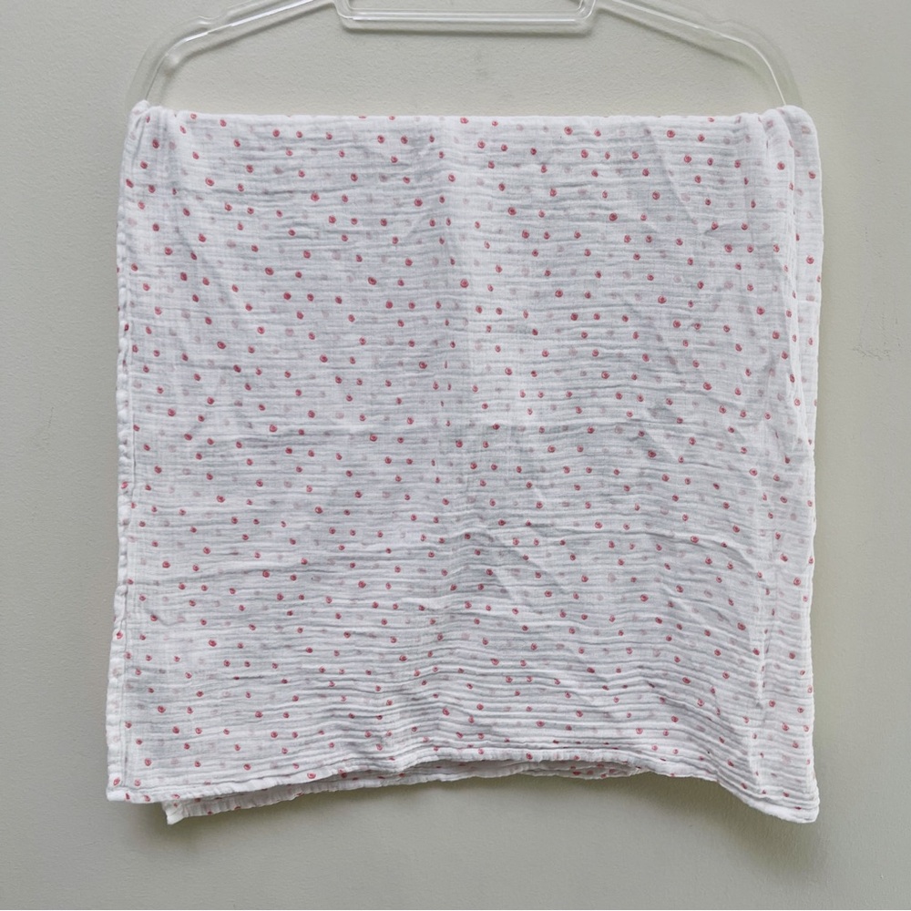 Baby Swaddle Blanket Pink Polka Dots